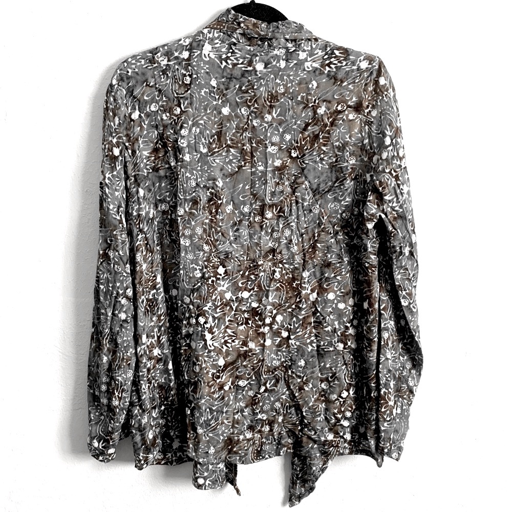 Soft Surroundings Batik Open Draped Cardigan - image 2